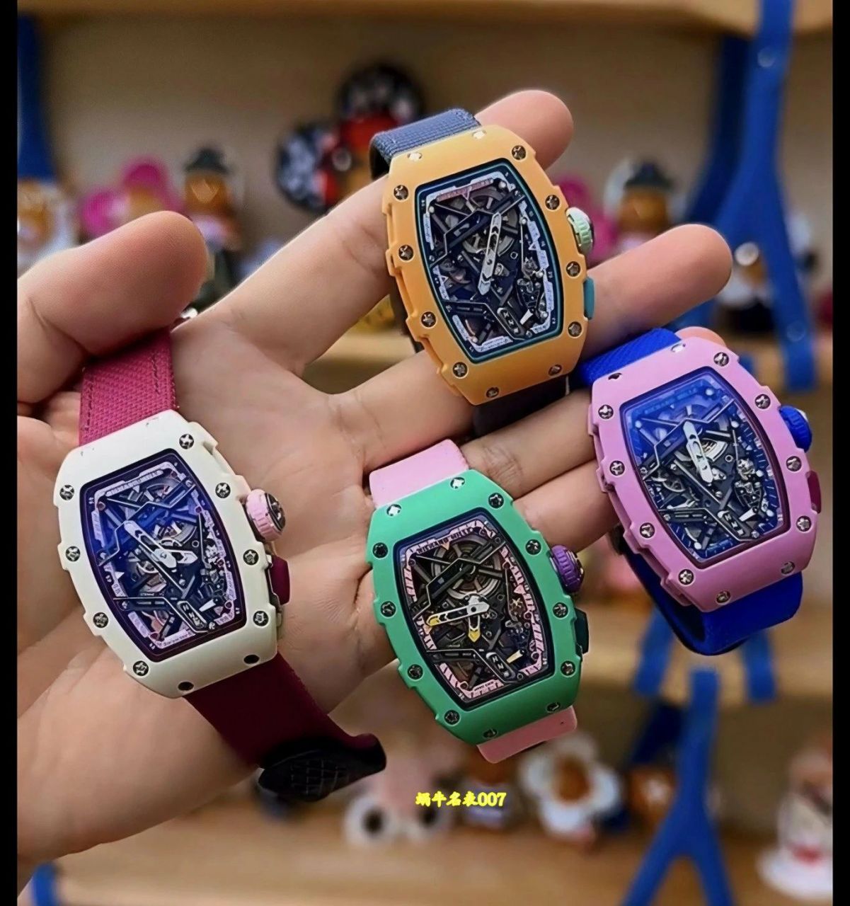 高端定制Richard Mille女士系列RM07-04 SALMON-PINK顶级复刻腕表 