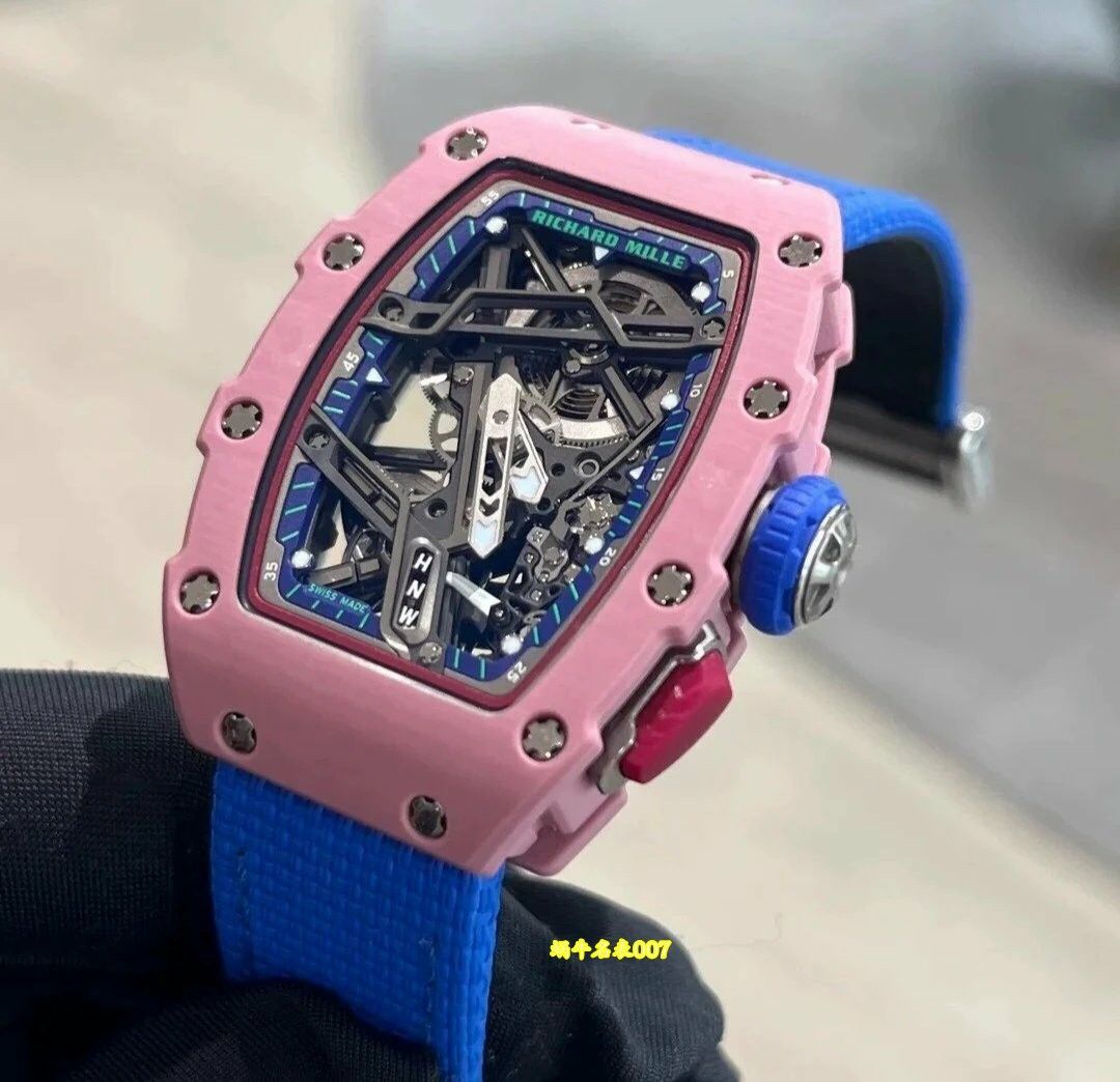 高端定制Richard Mille女士系列RM07-04 SALMON-PINK顶级复刻腕表 