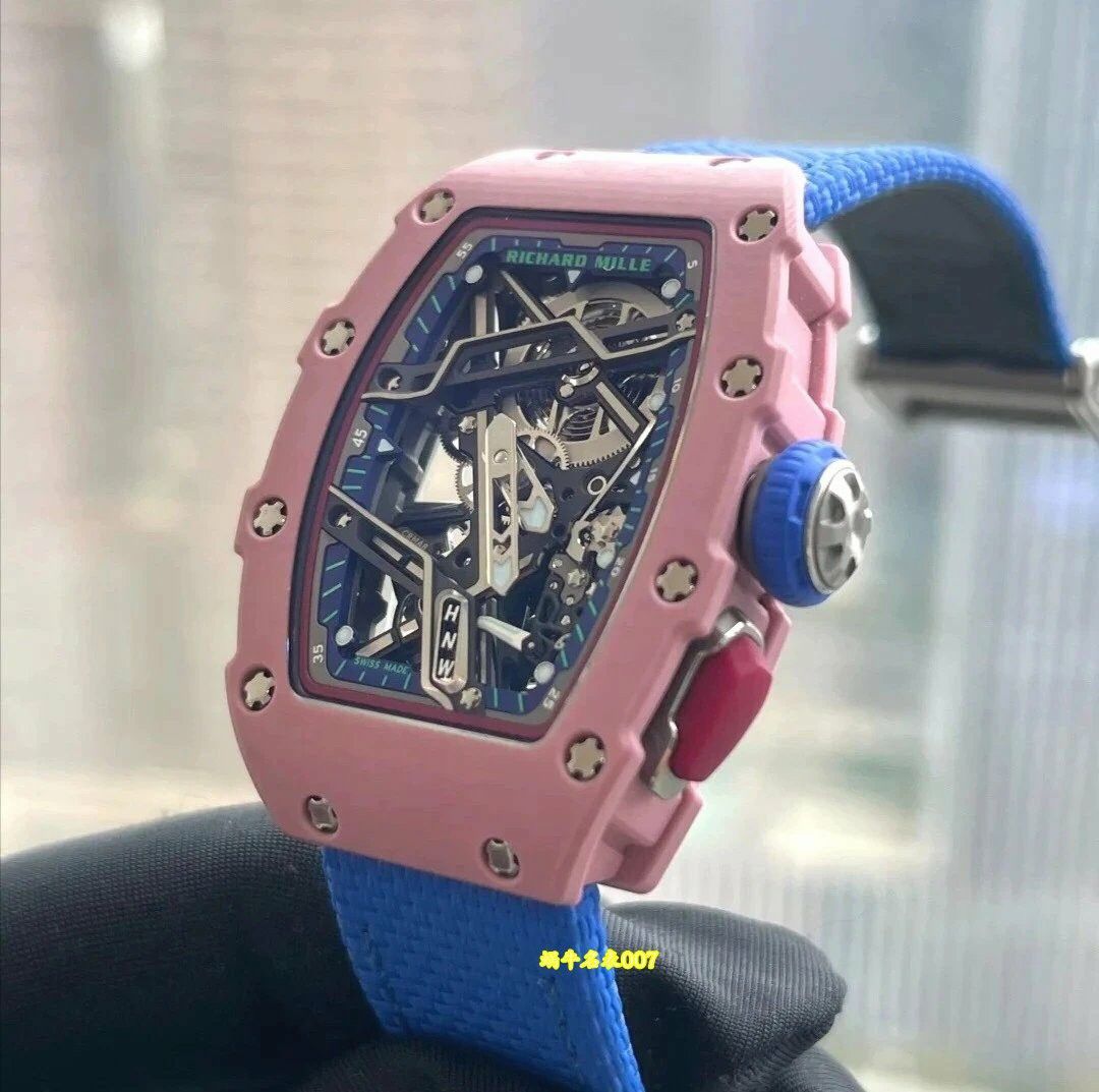 高端定制Richard Mille女士系列RM07-04 SALMON-PINK顶级复刻腕表 