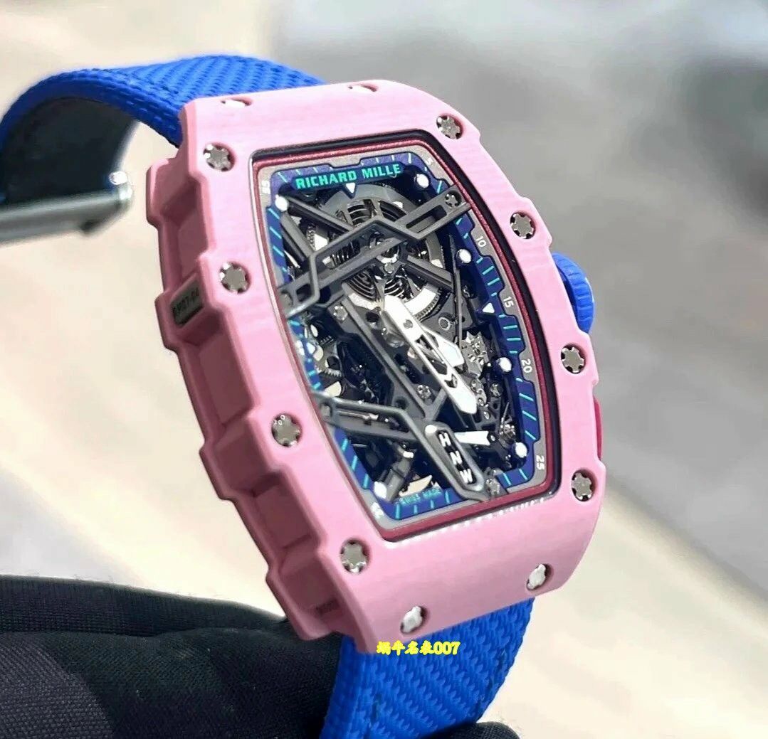高端定制Richard Mille女士系列RM07-04 SALMON-PINK顶级复刻腕表 